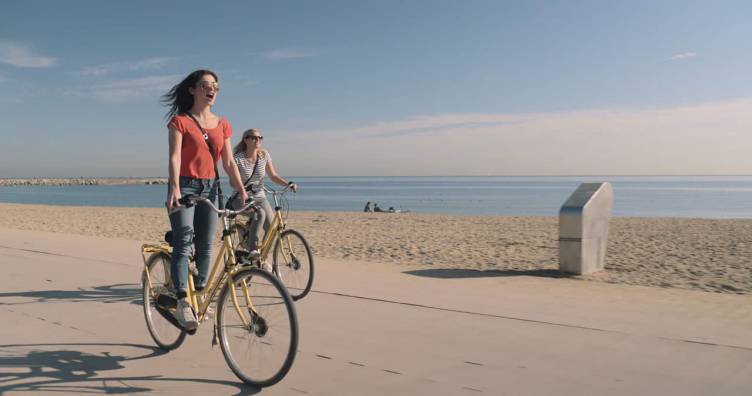 Cycle along the seafront